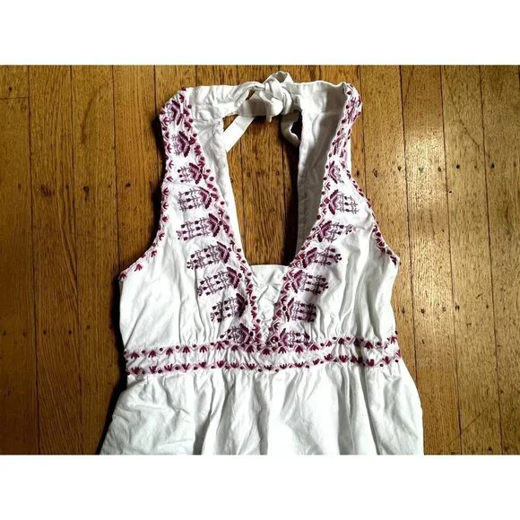 Anthropologie Akemi + Kin White Halter Midi Dress 0 - Picture 8 of 12